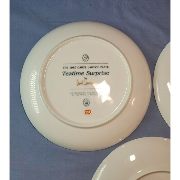 Carol Lawson Plates Storytime 1981 Teachers Pet 1982 Teatime Surprise 1983 VTG - Picture 6 of 12